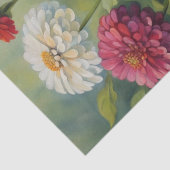 Blühende Schönheiten: Zinnia-Malerei Dekoupage Seidenpapier (Detail)