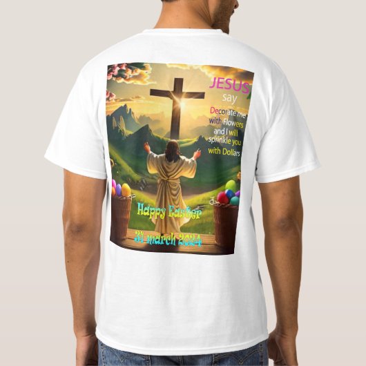 Blühende Segnungen: Design des OsterT - Shirt (Rückseite)