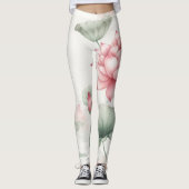 Blühende Serenity Lotus Leggings (Vorderseite)
