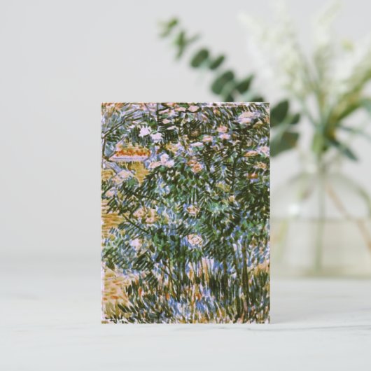 Blühende Shrubs, Van Gogh Fine Art Postkarte (Stehend Vorderseite)