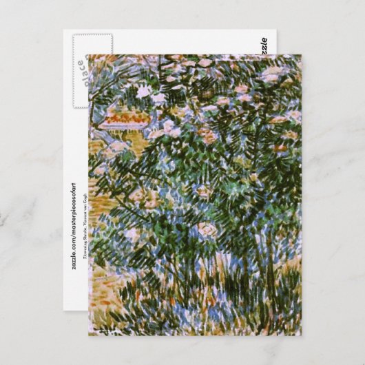 Blühende Shrubs, Van Gogh Fine Art Postkarte (Vorne/Hinten)