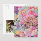 Blühende Sommer-Hydrangea-Blume Feiertagspostkarte (Vorne/Hinten)