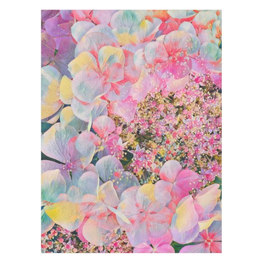 Blühende Sommer-Hydrangea-Blume Tischdecke (Vorderseite)
