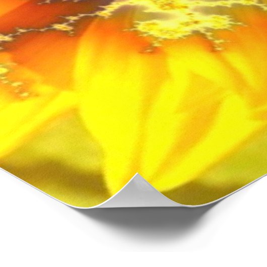 Blühende Sonne - Poster (Ecke)