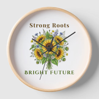 Blühende Sonnenblumen Botanische Blumenkunst Gesch Uhr