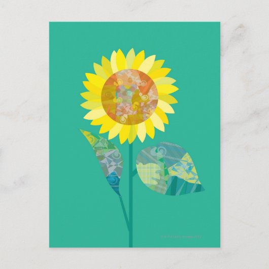 Blühende Sonnenblumen Postkarte (Vorderseite)