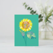 Blühende Sonnenblumen Postkarte (Stehend Vorderseite)