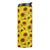 Blühende Sonnenblumen Thermosbecher (Nach links gedreht)
