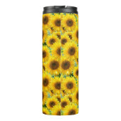 Blühende Sonnenblumen Thermosbecher (Rückseite)