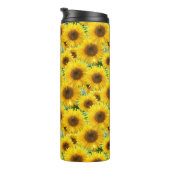 Blühende Sonnenblumen Thermosbecher (Nach rechts gedreht)