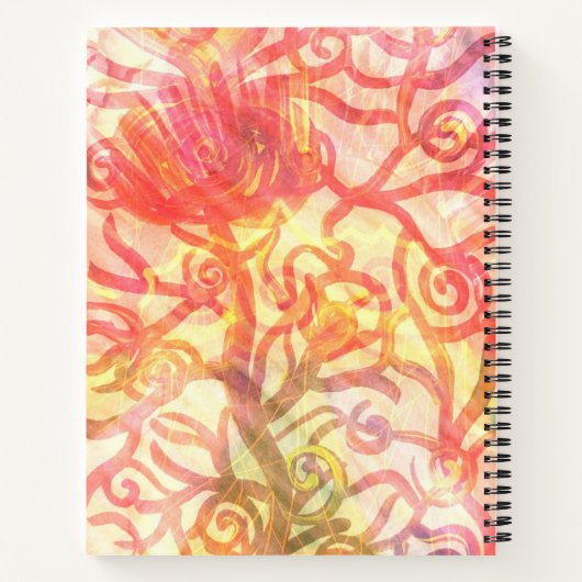 Blühende Spirale Notizblock (Rückseite)