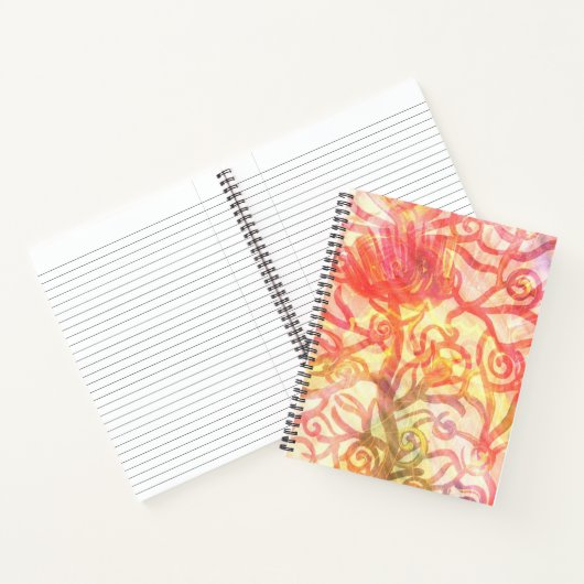Blühende Spirale Notizblock (Innenseite)