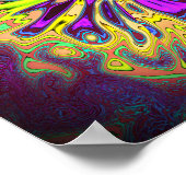 Blühende Star-Blume v1 Muster pareidolia Poster (Ecke)