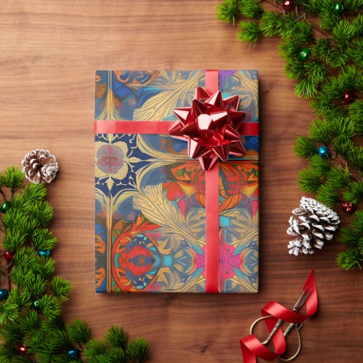 Blühende Stille: Ätherisch rosa Fantasie Kunst Geschenkpapier (Feiertagsgeschenk)