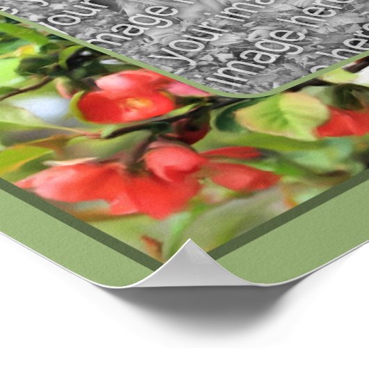Blühende Stille Blüten schaffen Ihr eigenes Foto Poster (Ecke)