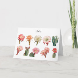 Blühende sukkulente Pflanze Karte