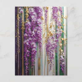 Blühende Tapete Violet Gold Wisteria Postkarte