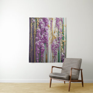Blühende Tapete Violet Gold Wisteria Wandteppich