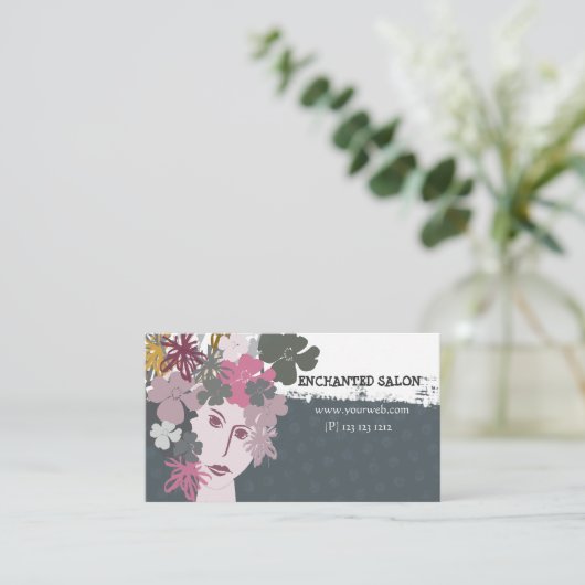 Blühende Terminkarte (Stehend Vorderseite)