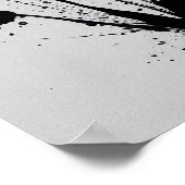 "Blühende Tinte" - Blume auf Digitalfarben Poster (Ecke)