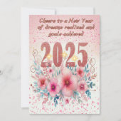 Blühende Träume 2025 Feiertagskarte (Vorderseite)