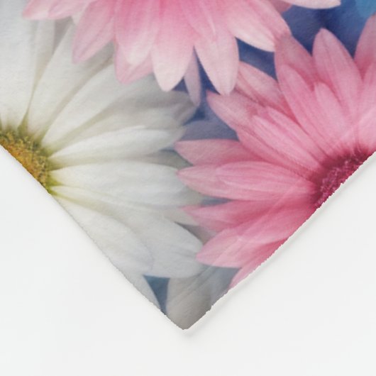 Blühende Träume: Gemütliches Fleece-Leder Fleecedecke (Ecke)