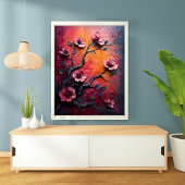 Blühende Traumlandschaft - Abstrakte Blumen Poster