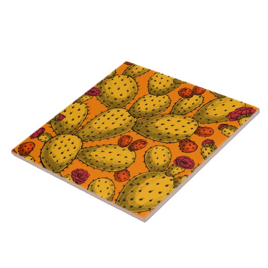 Blühende Trübungen in Gelb Fliese (Seite)