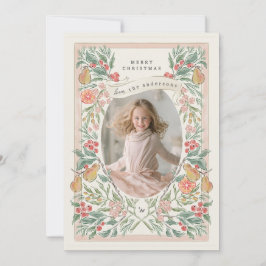 Blühende Urlaubskraenke Früchte Grußkarte Feiertagskarte