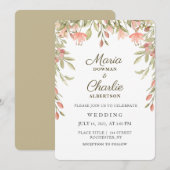 Blühende Vegetation. Blumensommer Rustikale Hochze Einladung (Vorne/Hinten)