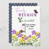 blühende Verbindungen Einladung (Vorne/Hinten)