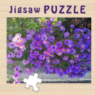 Blühende violette Flieder-Ästhetik Blumen Foto Puzzle