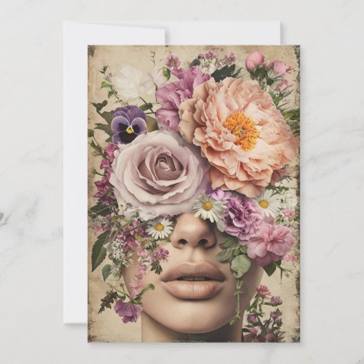 Blühende Vision Feiertagskarte (Vorderseite)