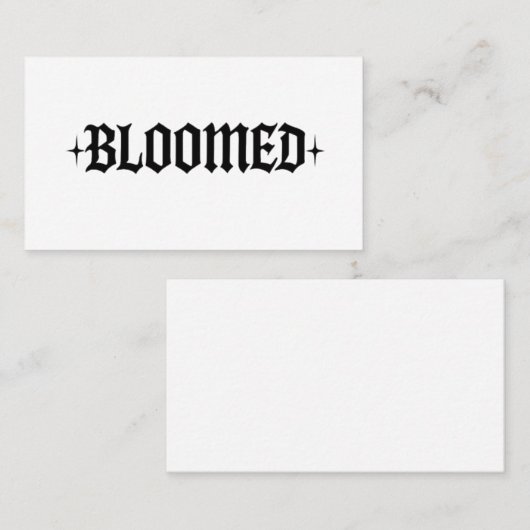 Blühende Visitenkarte (Vorne/Hinten)