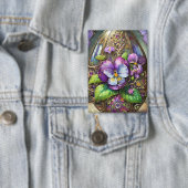 Blühende Vögel Foot Violets Wildblumen Ostereier Button (Insitu)