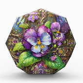 Blühende Vögel Foot Violets Wildblumen Ostereier Fotoblock (Vorderseite)