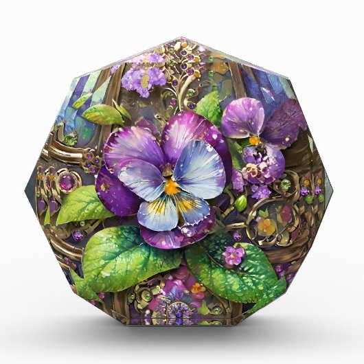 Blühende Vögel Foot Violets Wildblumen Ostereier Fotoblock (Vorderseite)