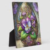 Blühende Vögel Foot Violets Wildblumen Ostereier Fotoplatte (Seite)