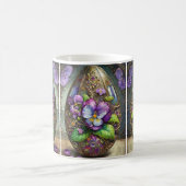 Blühende Vögel Foot Violets Wildblumen Ostereier Kaffeetasse (Mittel)