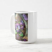 Blühende Vögel Foot Violets Wildblumen Ostereier Kaffeetasse (Vorderseite Links)