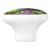 Blühende Vögel Foot Violets Wildblumen Ostereier Keramikknauf (Seitenansicht)