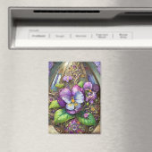 Blühende Vögel Foot Violets Wildblumen Ostereier Magnet (In Situ (Geschirrspüler))