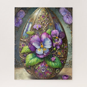 Blühende Vögel Foot Violets Wildblumen Ostereier Puzzle