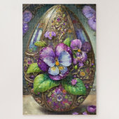 Blühende Vögel Foot Violets Wildblumen Ostereier Puzzle (Vertikal)