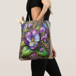 Blühende Vögel Foot Violets Wildblumen Ostereier Tasche