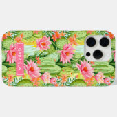 Blühende Wasserfarbe-Kakteen personalisiert Case-Mate iPhone Hülle (Rückseite (Horizontal))