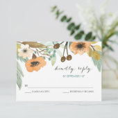 Blühende Wasserfarbenkarte RSVP Karte (Stehend Vorderseite)