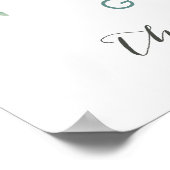 Blühende Wasserfarbenkarten und Geschenkposter Poster (Ecke)