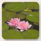 Blühende Wasserliken Getränkeuntersetzer (Vorderseite)