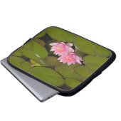 Blühende Wasserliken Laptopschutzhülle (Vorne Knopf)